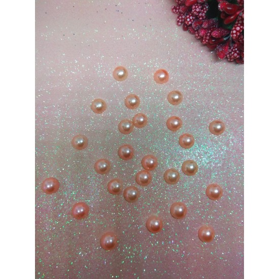 Полубусины под жемчуг 8 мм цв. персиковый, цена за 20 гр